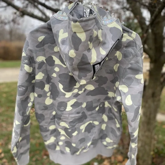 Bape Hoodie - Glow in the Dark - Reflective Shark Face - 100% cotton & Authentic